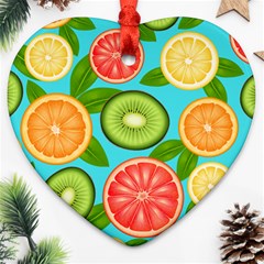 Fruit Love Heart Ornament (two Sides) by designsbymallika