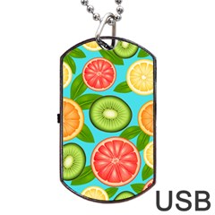 Fruit Love Dog Tag Usb Flash (two Sides) by designsbymallika