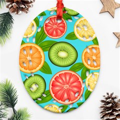 Fruit Love Ornament (oval Filigree) by designsbymallika