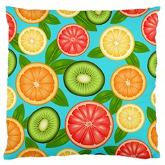 Fruit Love Large Flano Cushion Case (one Side) by designsbymallika