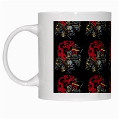 Middle Ages Knight With Morning Star And Horse White Mugs by DinzDas