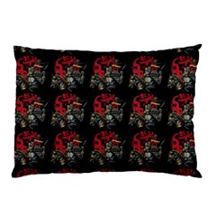 Middle Ages Knight With Morning Star And Horse Pillow Case by DinzDas