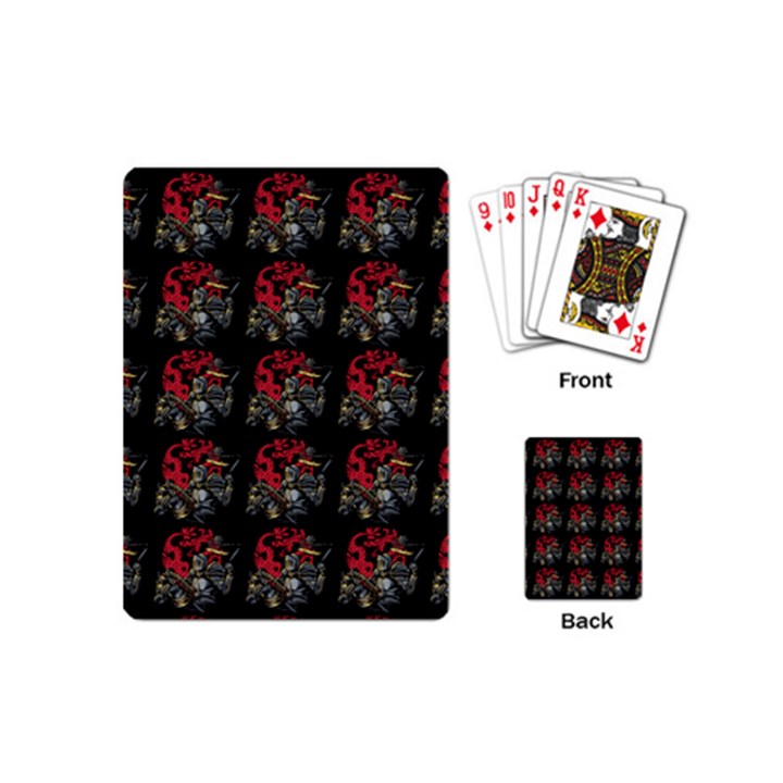 Middle Ages Knight With Morning Star And Horse Playing Cards Single Design (Mini)