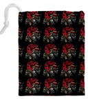 Middle Ages Knight With Morning Star And Horse Drawstring Pouch (5XL) Back