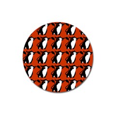  Bull In Comic Style Pattern - Mad Farming Animals Magnet 3  (round) by DinzDas