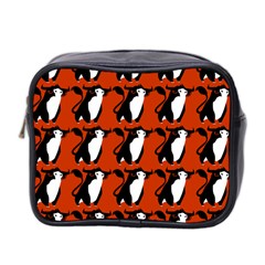  Bull In Comic Style Pattern - Mad Farming Animals Mini Toiletries Bag (two Sides) by DinzDas