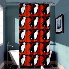  Bull In Comic Style Pattern - Mad Farming Animals Shower Curtain 36  X 72  (stall)  by DinzDas