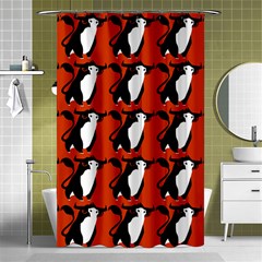  Bull In Comic Style Pattern - Mad Farming Animals Shower Curtain 48  X 72  (small)  by DinzDas