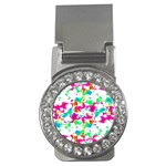 Bright Multicolored Abstract Print Money Clips (CZ)  Front