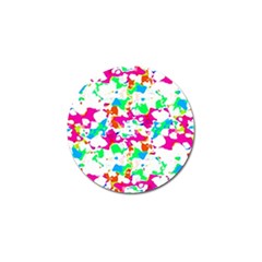 Bright Multicolored Abstract Print Golf Ball Marker (4 Pack) by dflcprintsclothing