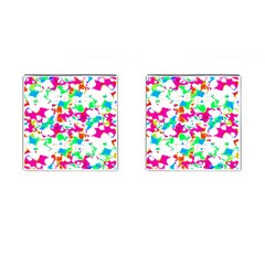 Bright Multicolored Abstract Print Cufflinks (square) by dflcprintsclothing