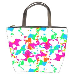 Bright Multicolored Abstract Print Bucket Bag by dflcprintsclothing