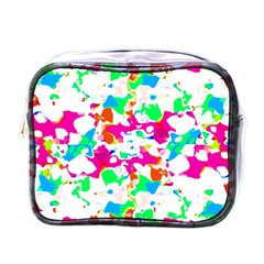 Bright Multicolored Abstract Print Mini Toiletries Bag (one Side) by dflcprintsclothing