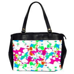 Bright Multicolored Abstract Print Oversize Office Handbag (2 Sides) by dflcprintsclothing