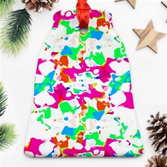 Bright Multicolored Abstract Print Bell Ornament (two Sides) by dflcprintsclothing