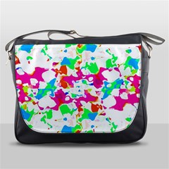 Bright Multicolored Abstract Print Messenger Bag by dflcprintsclothing