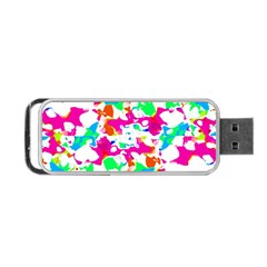 Bright Multicolored Abstract Print Portable Usb Flash (one Side)