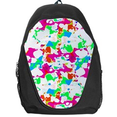 Bright Multicolored Abstract Print Backpack Bag