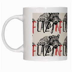 Lazy Af Panther - Lazy Fool Leopard White Mugs by DinzDas