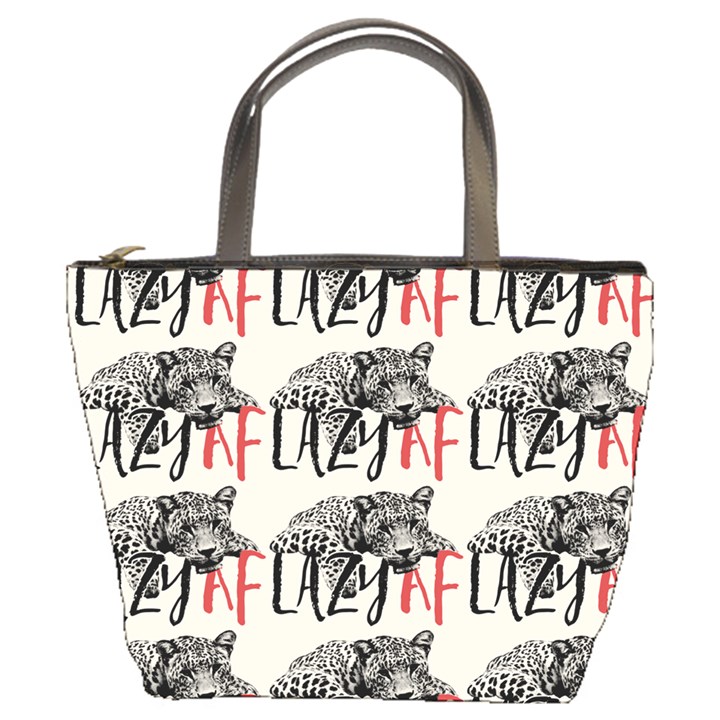 Lazy Af Panther - Lazy Fool Leopard Bucket Bag