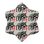 Lazy Af Panther - Lazy Fool Leopard Ornament (Snowflake) Front