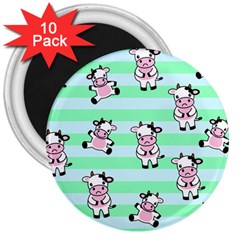 Cow Pattern 3  Magnets (10 Pack)  by designsbymallika