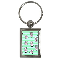 Cow Pattern Key Chain (rectangle) by designsbymallika