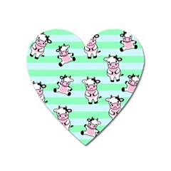 Cow Pattern Heart Magnet by designsbymallika