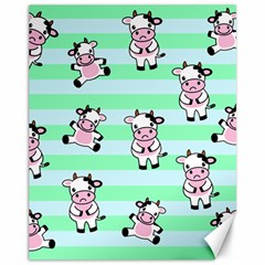 Cow Pattern Canvas 11  X 14  by designsbymallika