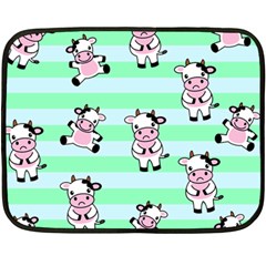 Cow Pattern Double Sided Fleece Blanket (mini)  by designsbymallika