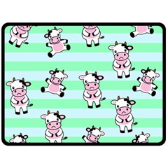 Cow Pattern Fleece Blanket (large)  by designsbymallika