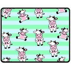 Cow Pattern Fleece Blanket (medium)  by designsbymallika