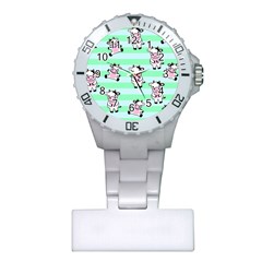 Cow Pattern Plastic Nurses Watch by designsbymallika