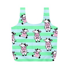 Cow Pattern Full Print Recycle Bag (m) by designsbymallika