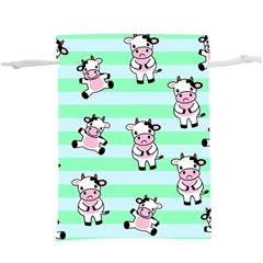 Cow Pattern  Lightweight Drawstring Pouch (xl) by designsbymallika