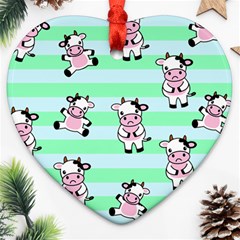 Cow Pattern Ornament (heart) by designsbymallika