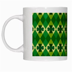 St Patricks Pattern White Mugs by designsbymallika