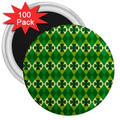 St Patricks Pattern 3  Magnets (100 Pack) by designsbymallika