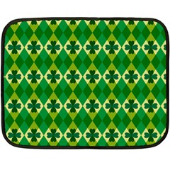 St Patricks Pattern Double Sided Fleece Blanket (mini)  by designsbymallika