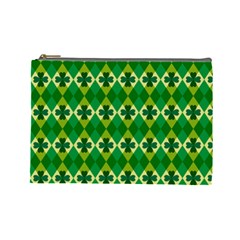 St Patricks Pattern Cosmetic Bag (large) by designsbymallika