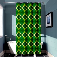 St Patricks Pattern Shower Curtain 36  X 72  (stall)  by designsbymallika