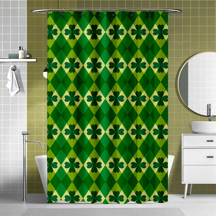 St Patricks Pattern Shower Curtain 48  x 72  (Small) 