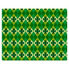 St Patricks Pattern Double Sided Flano Blanket (medium)  by designsbymallika