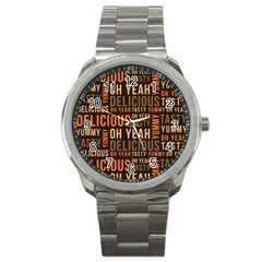 When Food Is Love Sport Metal Watch by designsbymallika