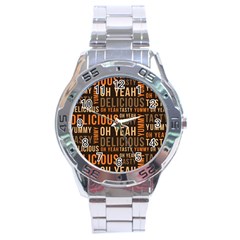 When Food Is Love Stainless Steel Analogue Watch by designsbymallika