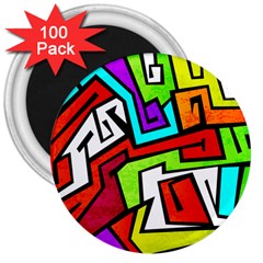 Graffitti Pattern 3  Magnets (100 Pack) by designsbymallika