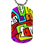 Graffitti Pattern Dog Tag (One Side) Front