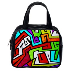 Graffitti Pattern Classic Handbag (one Side) by designsbymallika