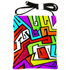 Graffitti Pattern Shoulder Sling Bag by designsbymallika