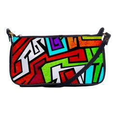 Graffitti Pattern Shoulder Clutch Bag by designsbymallika